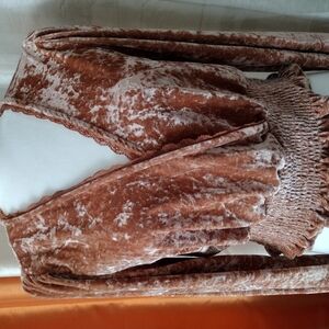 Self Esteem Women's Brown Velvet Top